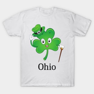 St Patrick&#39;s  Irish Shamrock OHIO, Irish Gift for Wife T-Shirt